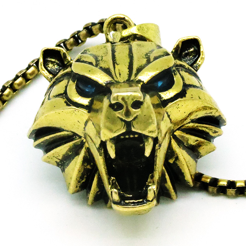 Cadena de Collar de Animal Salvaje con Piedras de Rhinestones Plateadas y Doradas — imagen 4