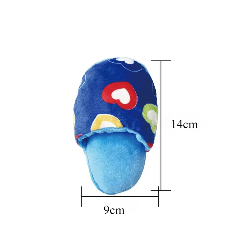 Durable Squeaky Plush Cartoon Dog Toy Cute Slipper Shape Plush Toys for Puppy Pet Interactive Teeth Training Toy Dog Accessories — image 6