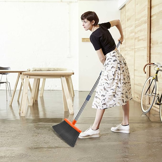 Self-Cleaning Broom And Dustpan Set With Teeth, Stand Up Sweeper For Indoor And Outdoor Floors, Pet Hair And Home Cleaning — image 5