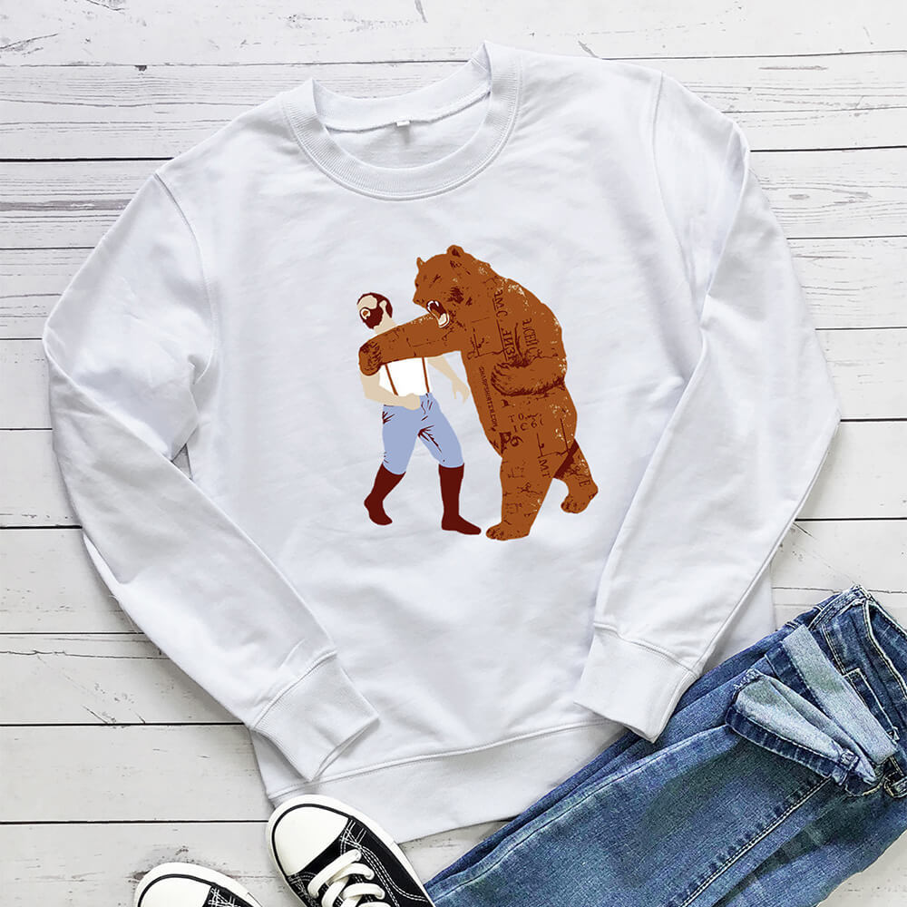Boxing Bear Printed Hoodie — image 4