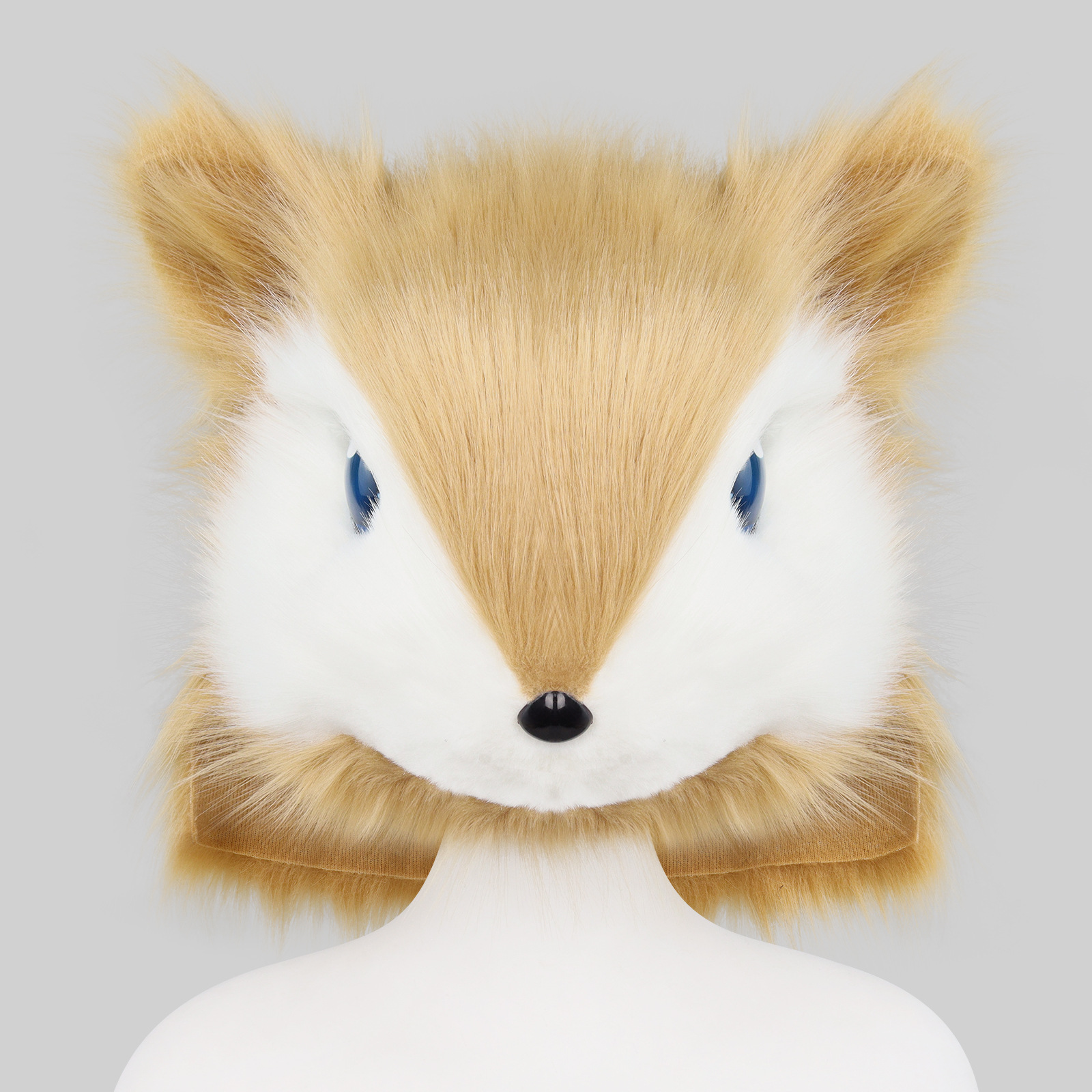 Single-Head Finished Fursuit Headpiece, Squirrel-Type Mouse Fursuit Head Mask, Cosplay Costume for Convention, Wearable Fursona Apparel — image 1
