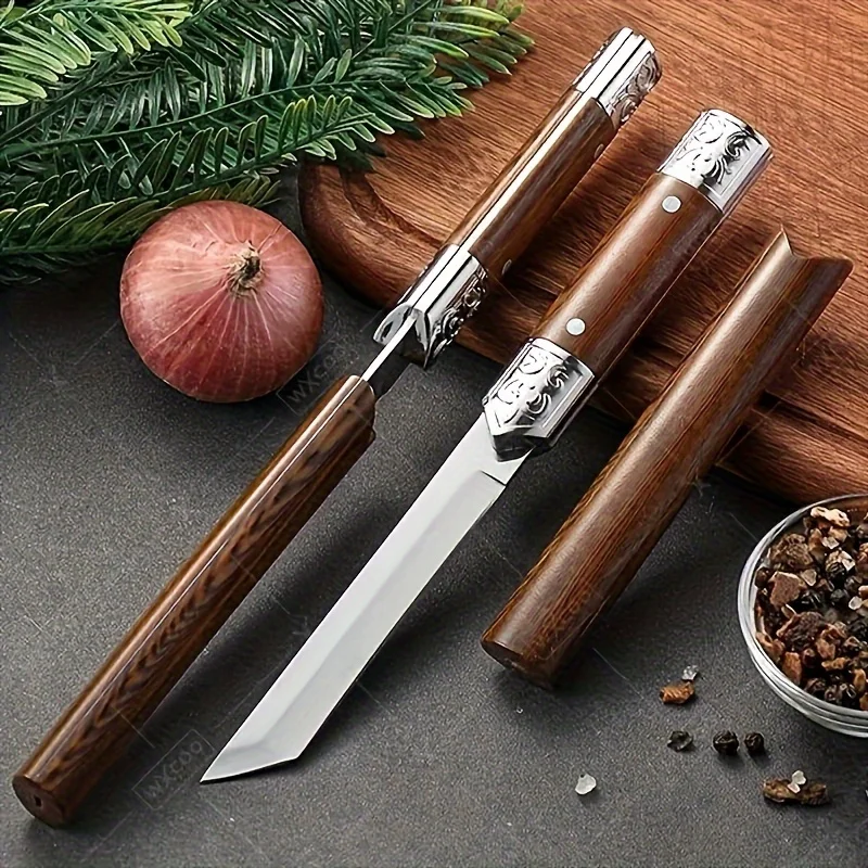 Premium Carved Professional Stainless Steel Outdoor Knife, Meat Cutter, Fruit Peeler, Mini Utility Knife, Portable Knife — image 1