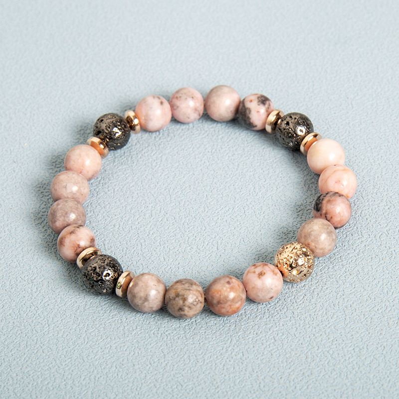 Nueva Pulsera de Poder con Piedra de Hematita Natural, Bebedera de Zebra — imagen 3