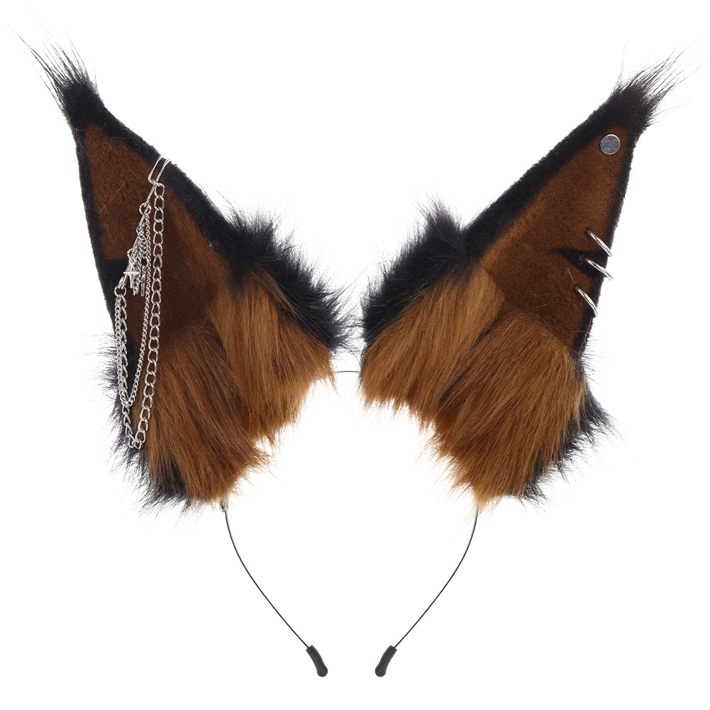 Auriculares de Orejas de Perro Faux para Disfraz de Halloween, Accesorios de Cadena para Streaming en Vivo y Convenciones — imagen 3