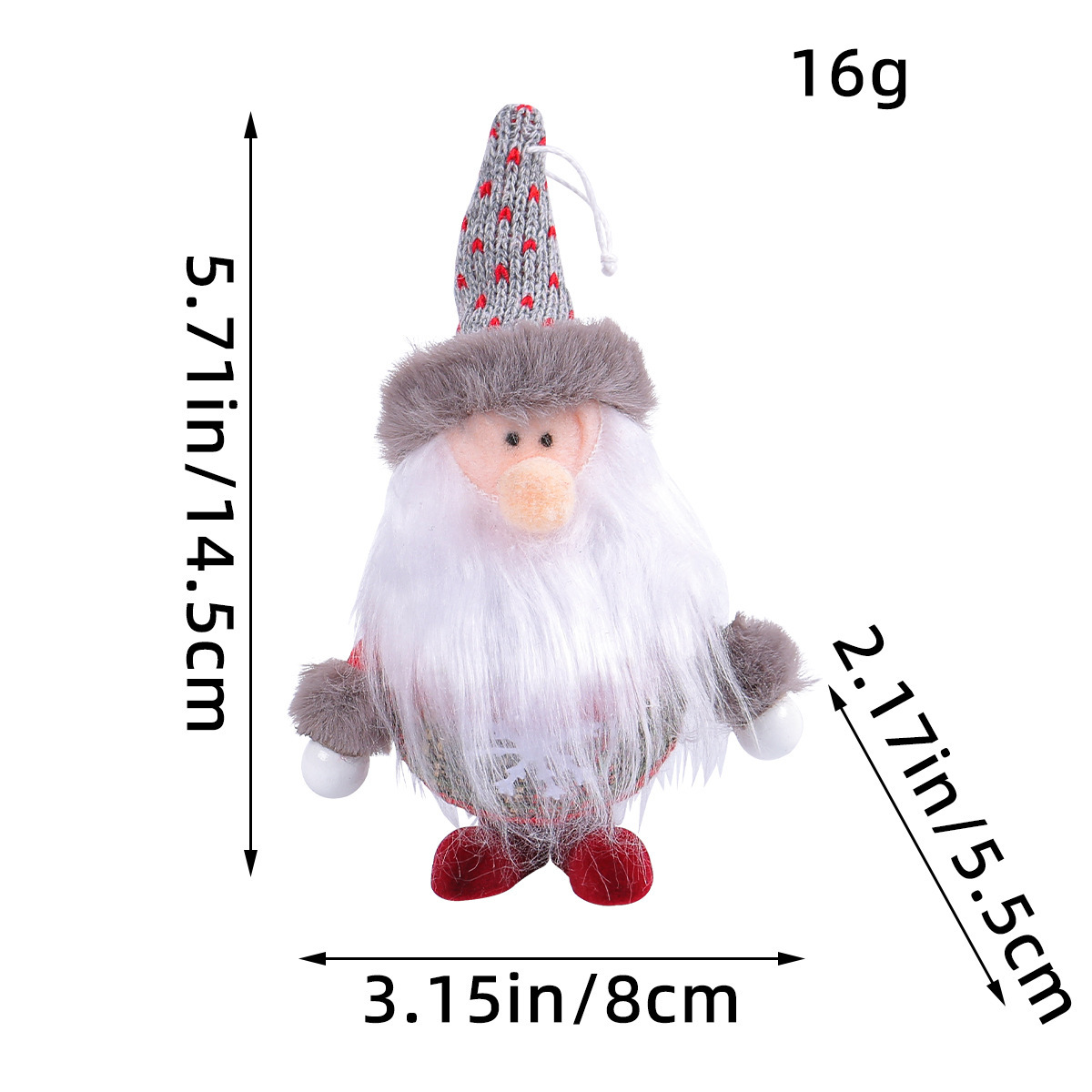 Muñeca de alce de Santa Claus, decoración de pie para festivales, árbol de Navidad, muñeca de niña enano, pequeño colgante — imagen 5