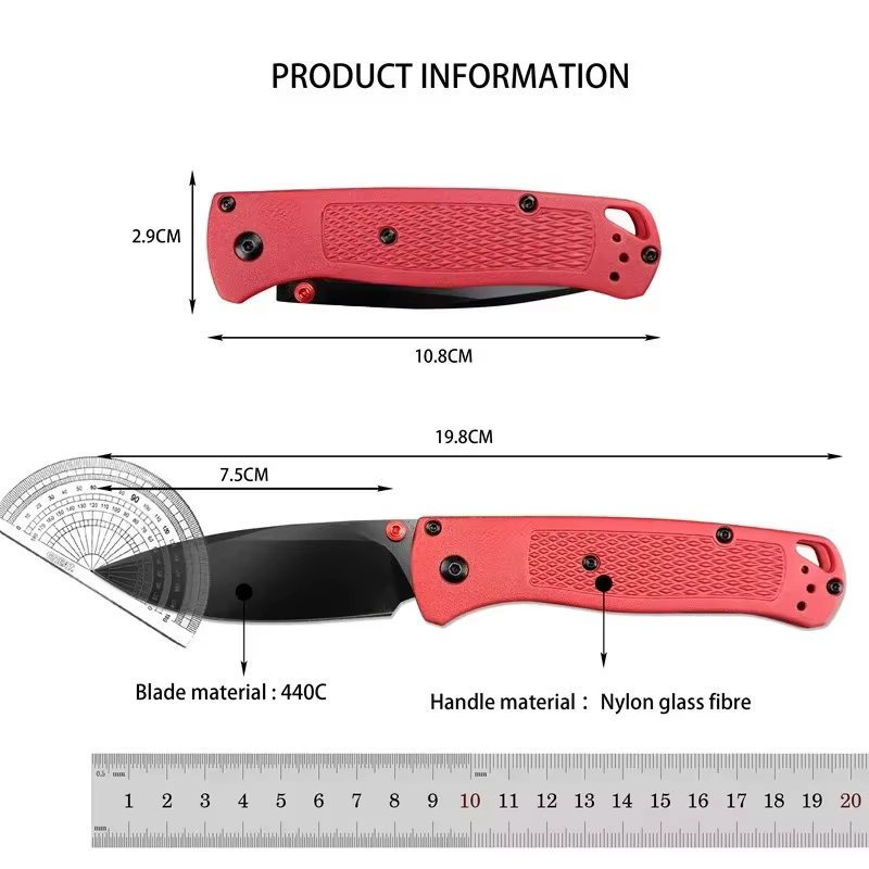 BM 535 Bugout Multi EDC Folding Knife Grivory Handle Drop Point Ultra Lightweight Outdoor Hunting Camping Fishing Pocket Tools — image 6