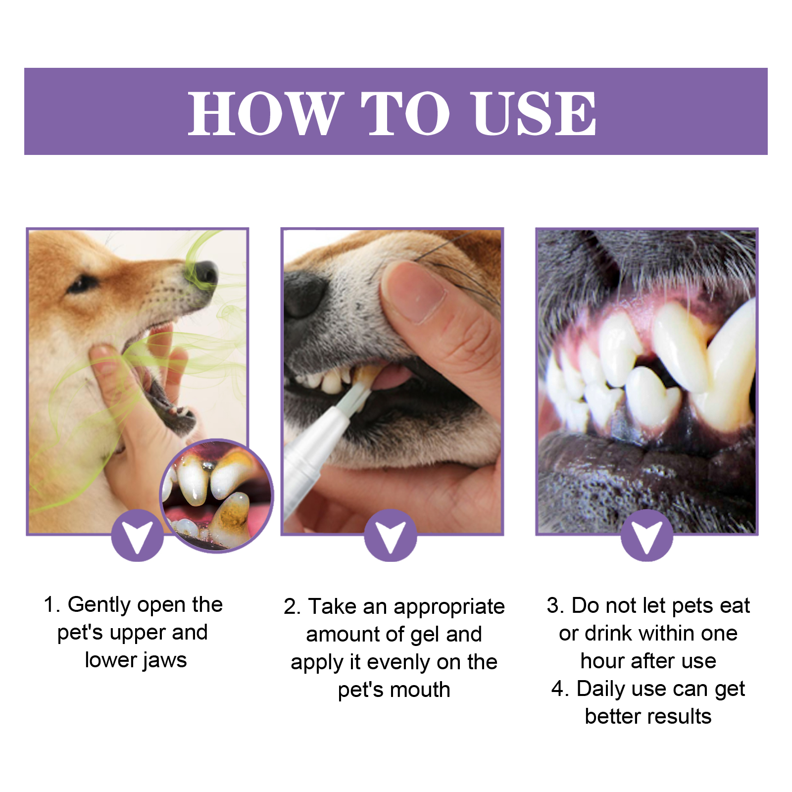 Pet Oral Repair Gel, Deep Cleaning Dog And Cat Tooth Stains Oral Cleaning Care — image 9