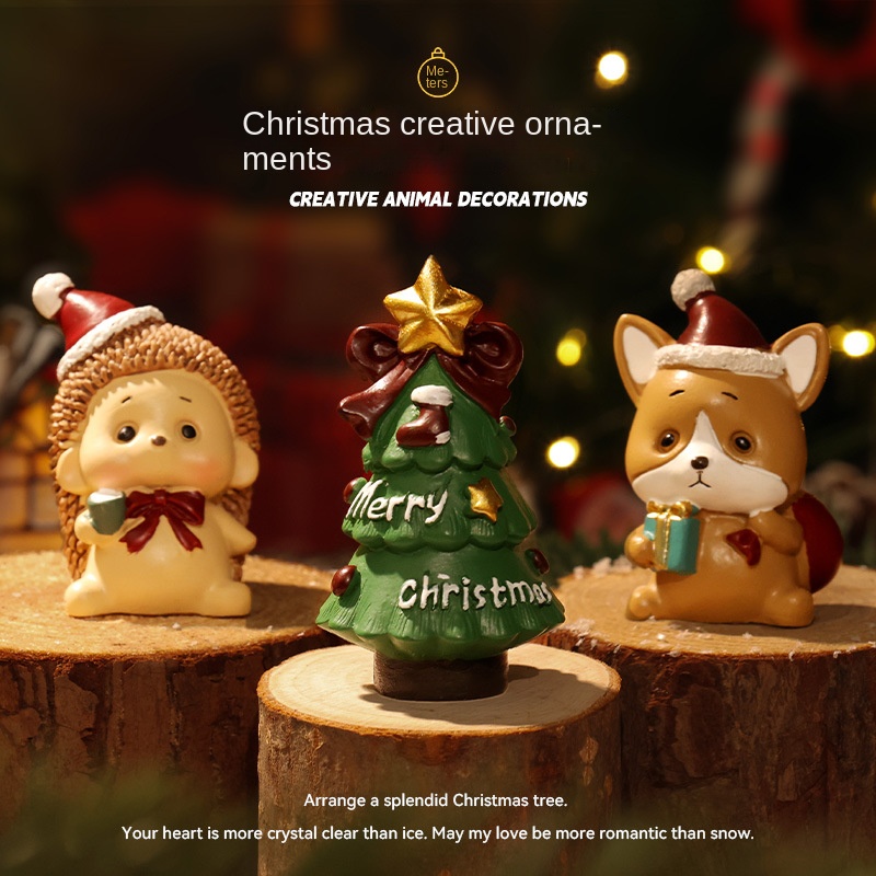 Christmas Resin Reindeer Figurine Creative Christmas Decoration Ornament for Holiday Display — image 2
