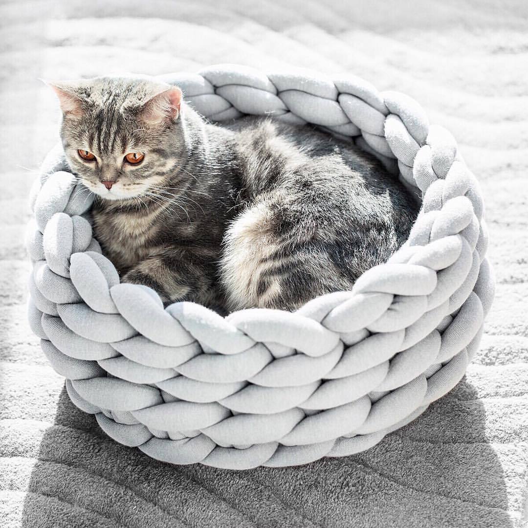 Filled Cotton Coarse Wool Hand-Woven Pet Cat Litter Can Be Machine Washed Coarse Cloth Dog Litter — image 13