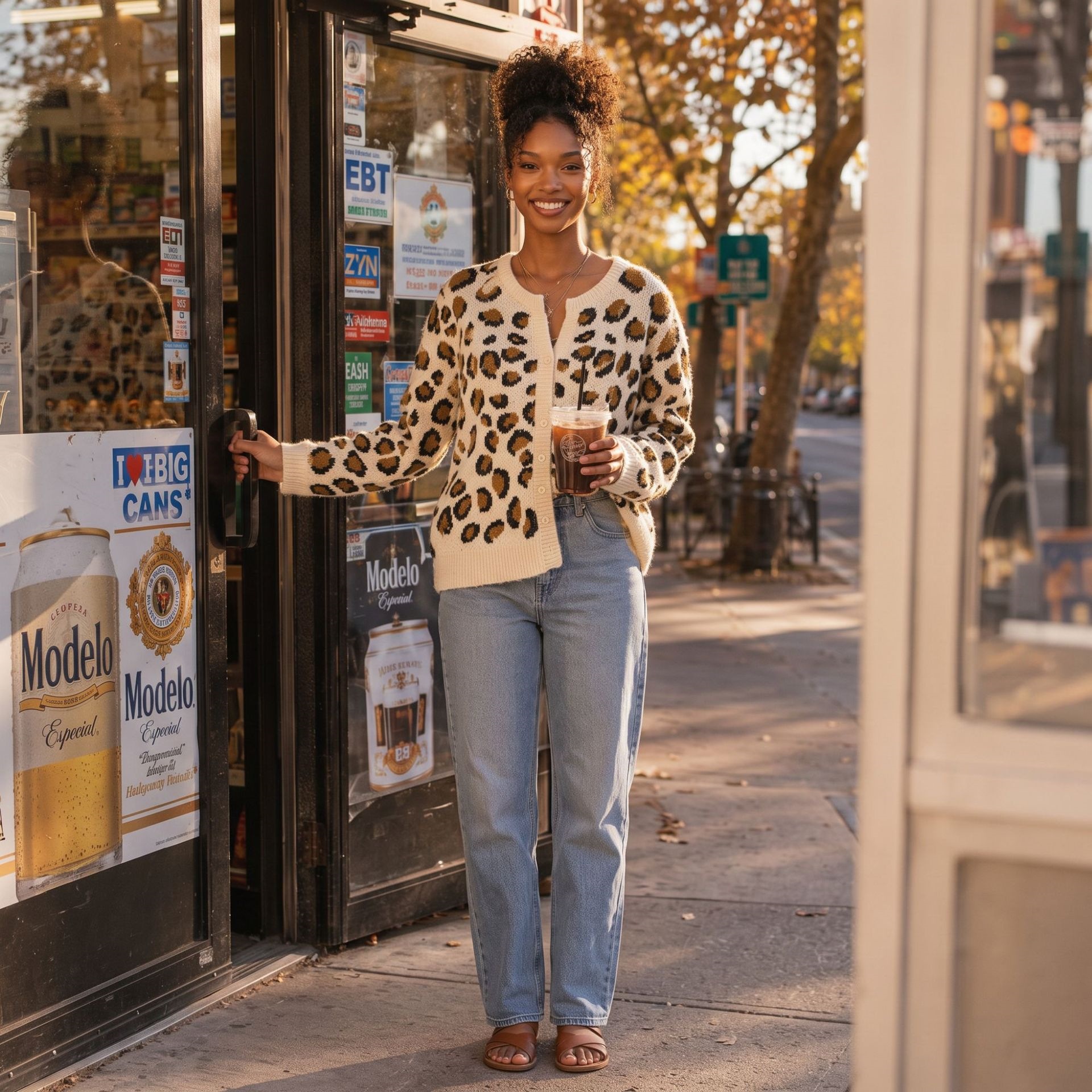 Leopard print V-neck sweater — image 5