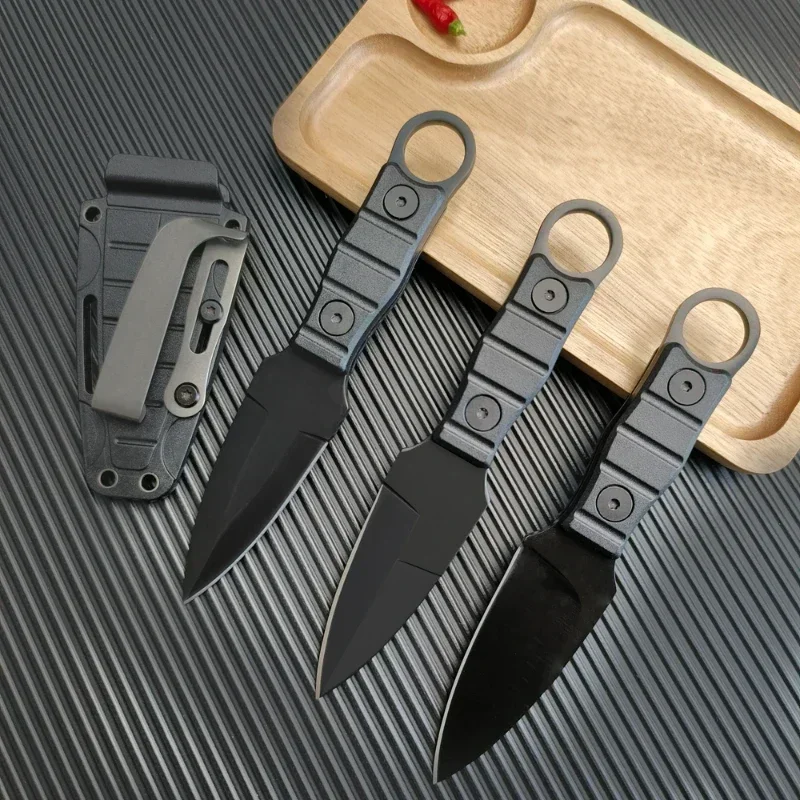 Outdoor Camping Adventure Mini Straight Knife, edc Portable Survival Knife with K Sheath, High Hardness。 — image 1