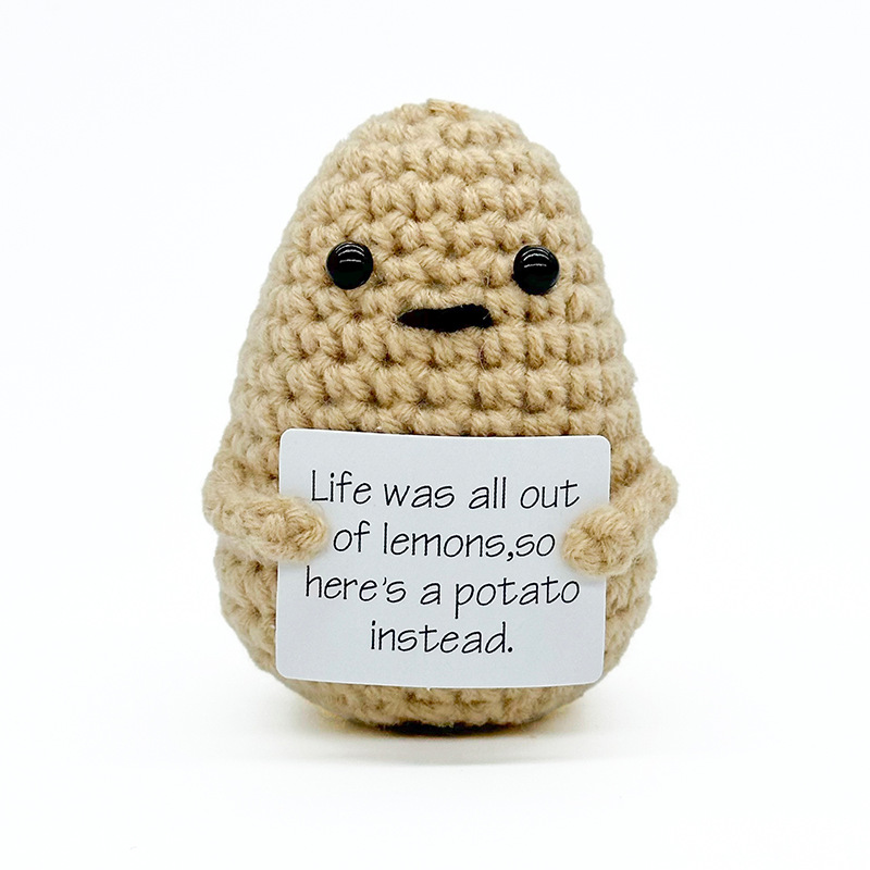 Handmade Knitted Doll Penguin Potato Turtle Dinosaur Donut Cartoon — image 7