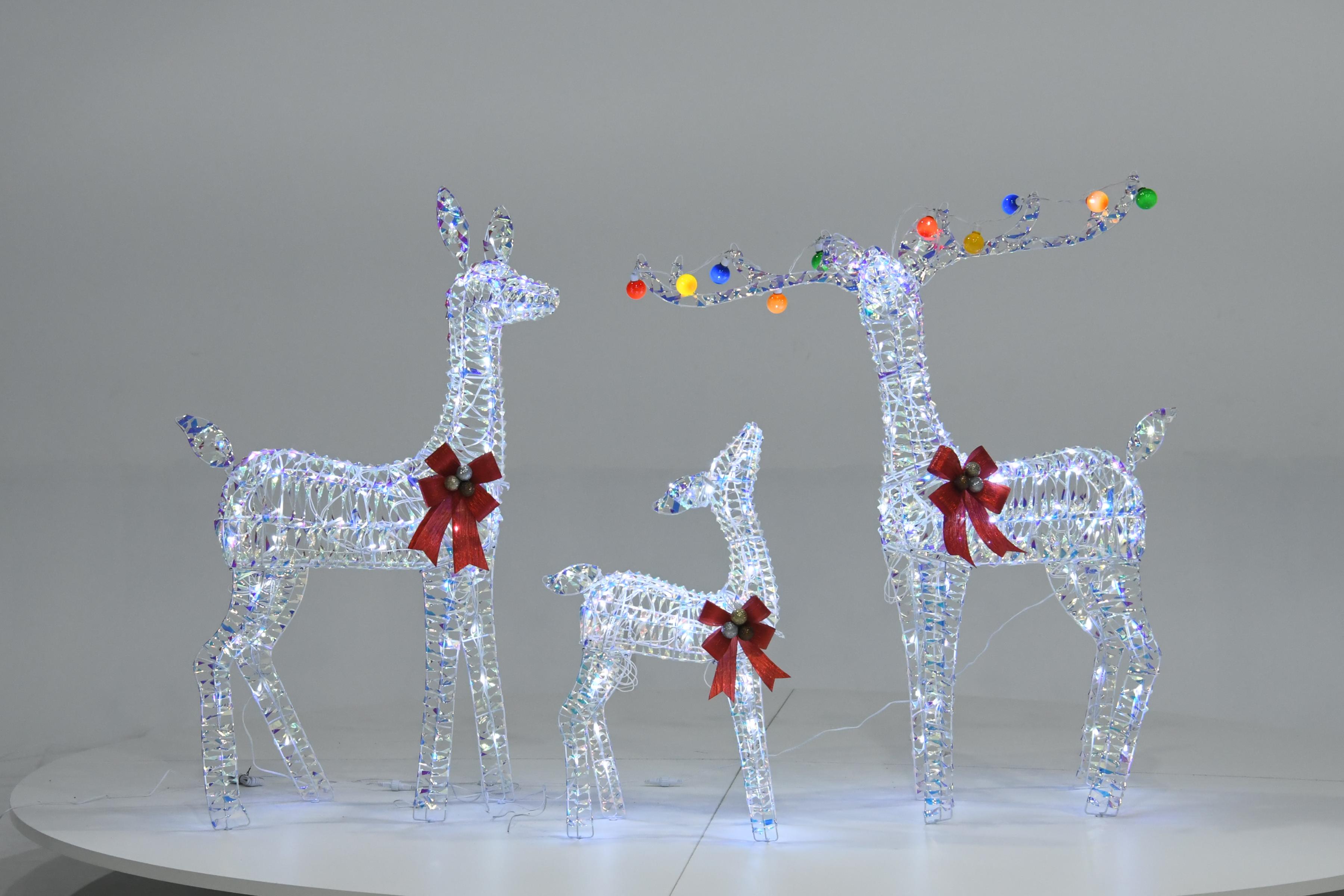 Decoraciones de Renos de PVC con Estampado Arcoíris: Estilo Elegante y Manual para Navidad Indoors y Outdoors — imagen 6