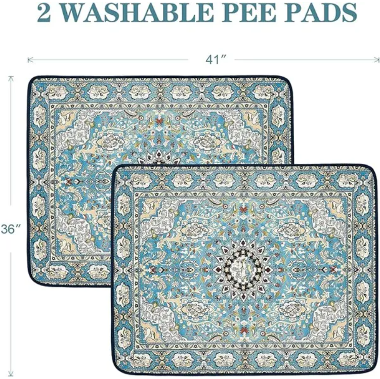 Qeils Washable Pee Pads For Dogs, 2 Pack Reusable Puppy Pads 36x41 Super Absorbent Leakproof Dog Training Pads, Non-Slip Potty Pads For Floor, Crate, Couch, Whelping Pads Litter Mat Pet Supplies — image 6