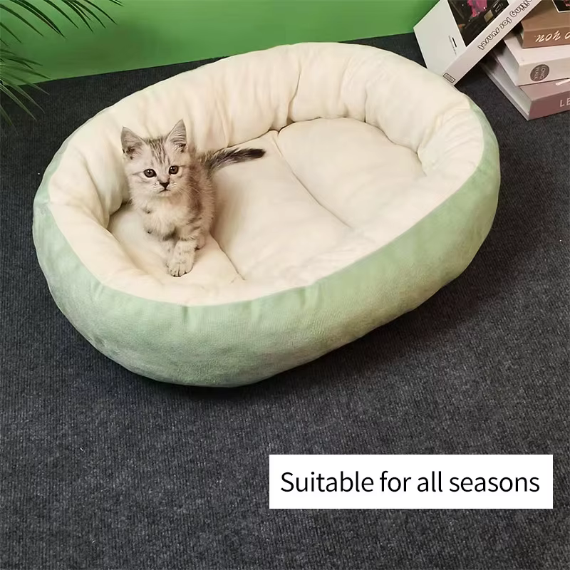 Cat & Dog Beds Oval shaped pet nest All Houses Supplies Things Habitats Basket House Beds Pet Products Cushion Goods Accessories — imagen 1