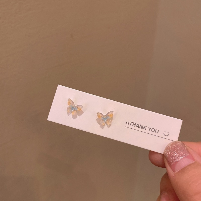 Juego de Pendientes de Mariposa Stereo Fashion Fairy: Pequeños, Simples, de Diseño Niche, Hipoalergénicos, de Celebridad Online — imagen 13