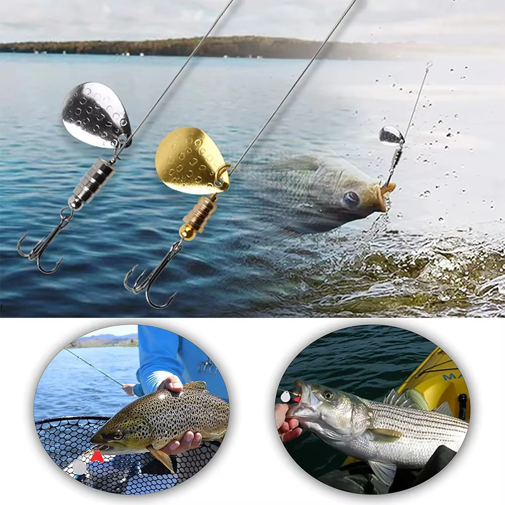 140Pcs Fishing Lures Making Kit Fishing Spoon Rig Spinner Bait Making Kit Spinner Blade Clevis Treble Hooks Spoon Fishing Beads — image 6