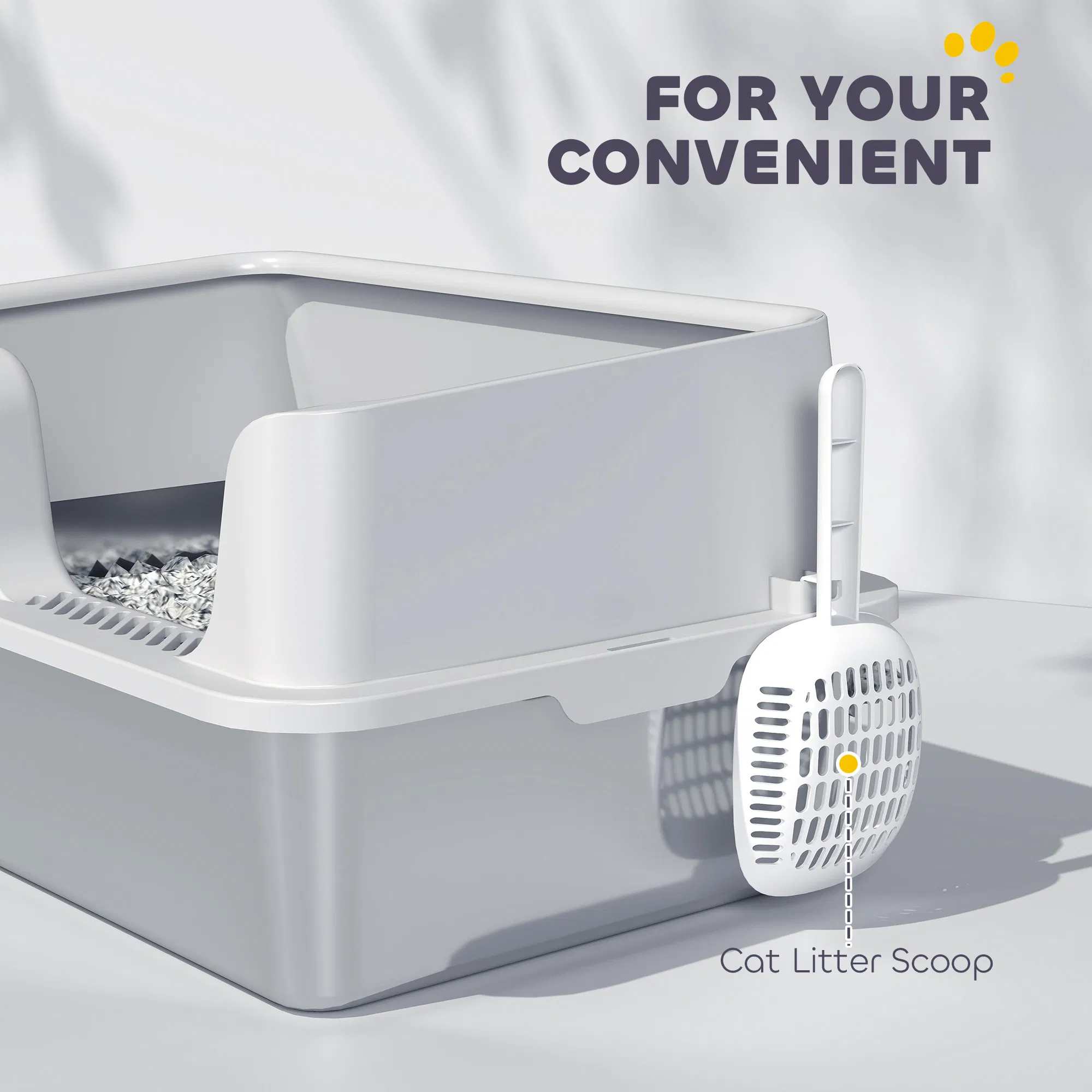 Stainless Steel Cat Litter Box with Lid with Scoop, High Sided, Non-Stick, & Anti-Urine Leakage, Easy Cleaning — image 2