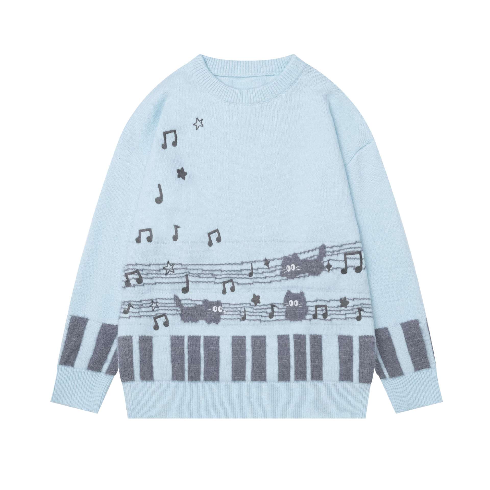 Note Cat Jacquard Sweater — image 2