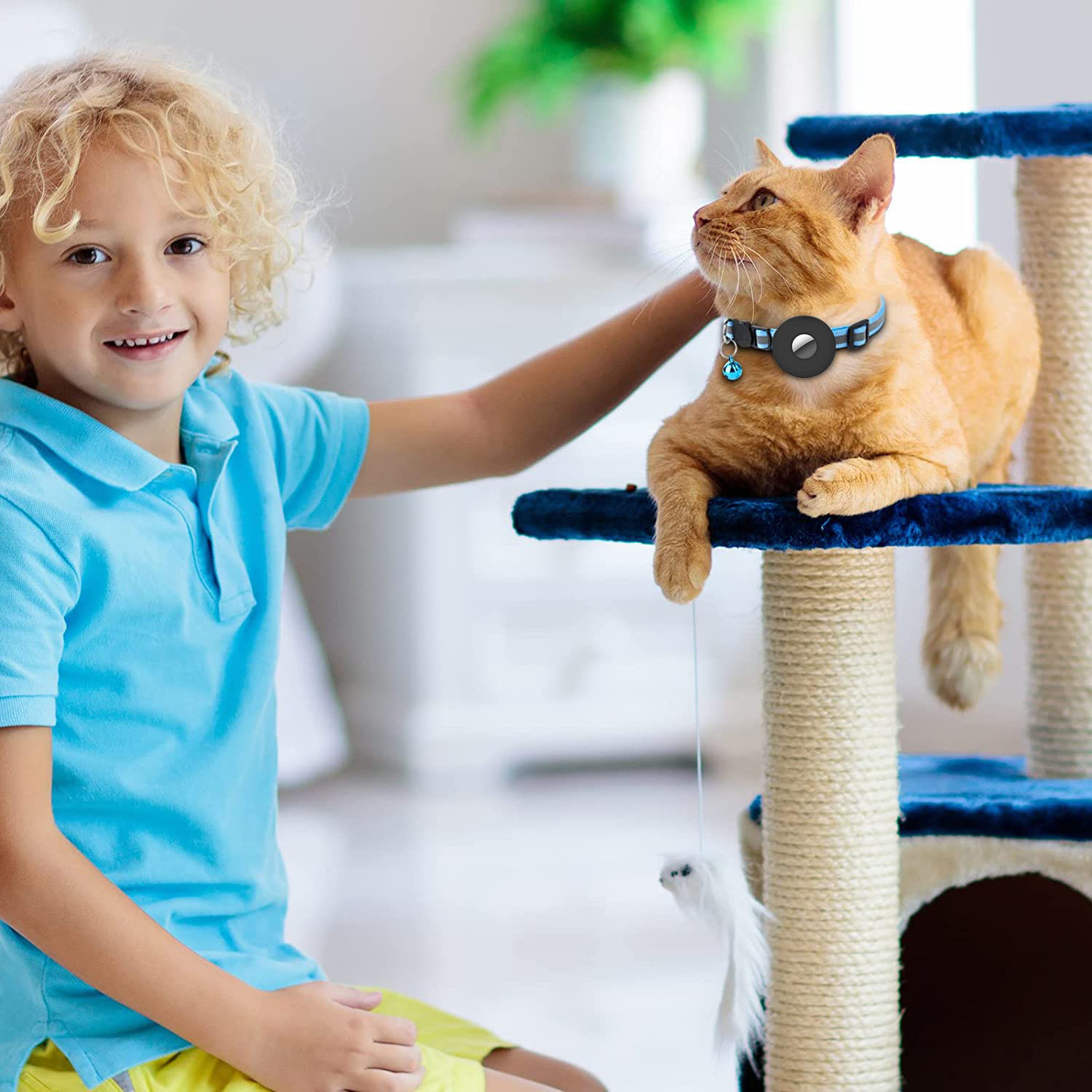Airtag Cat Collar Airtag Pet Collar With Bell Airtag Reflective Collar — image 3