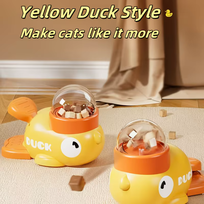 Juguetes de Alimento Interactivo para Gatos: Presionador Manual sin Baterías con Diseño de Pato — imagen 2