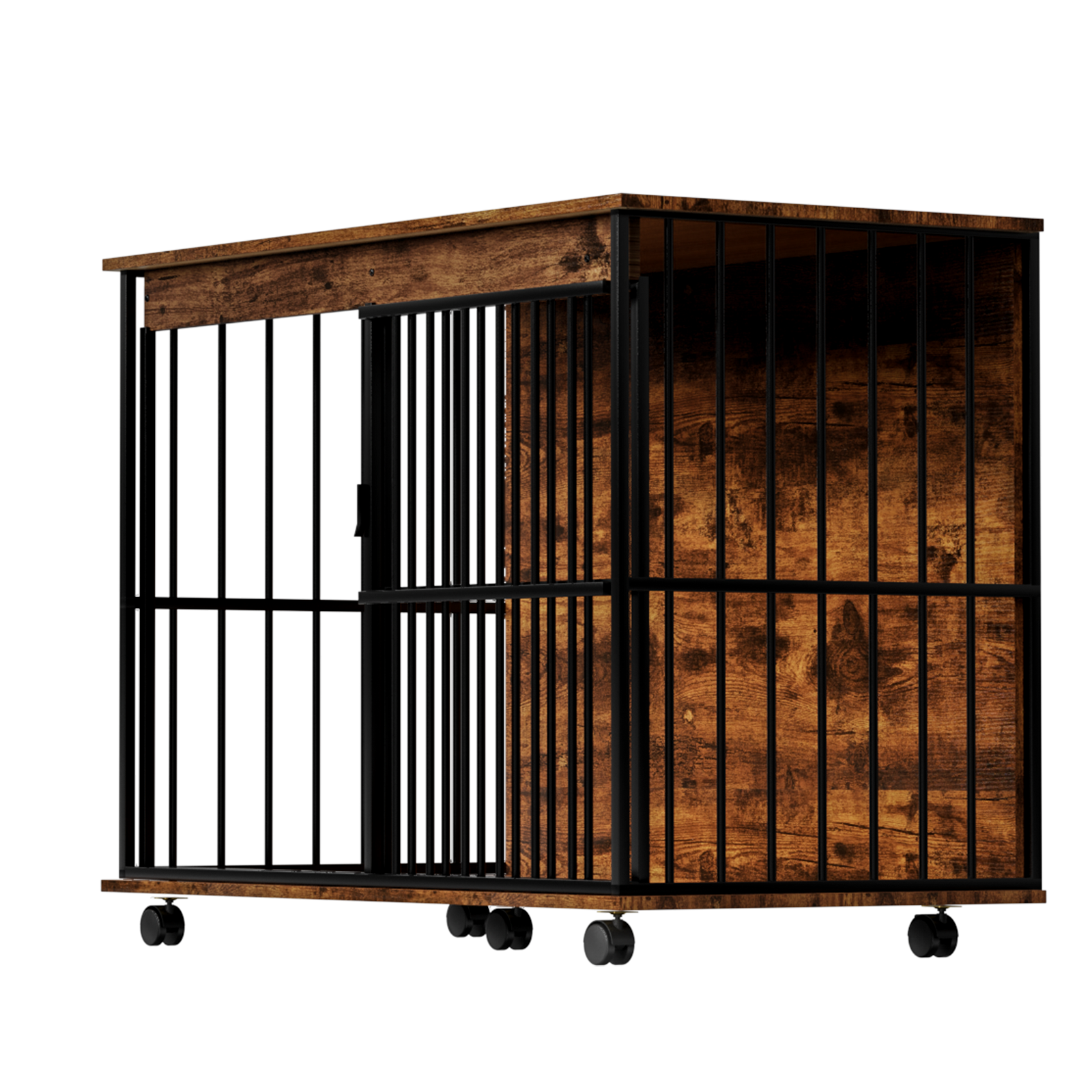 Dog Crate Furniture, Large Dog Cage Furniture With Tray For Medium Large Dogs, Wooden Dog Kennel Furniture — image 3