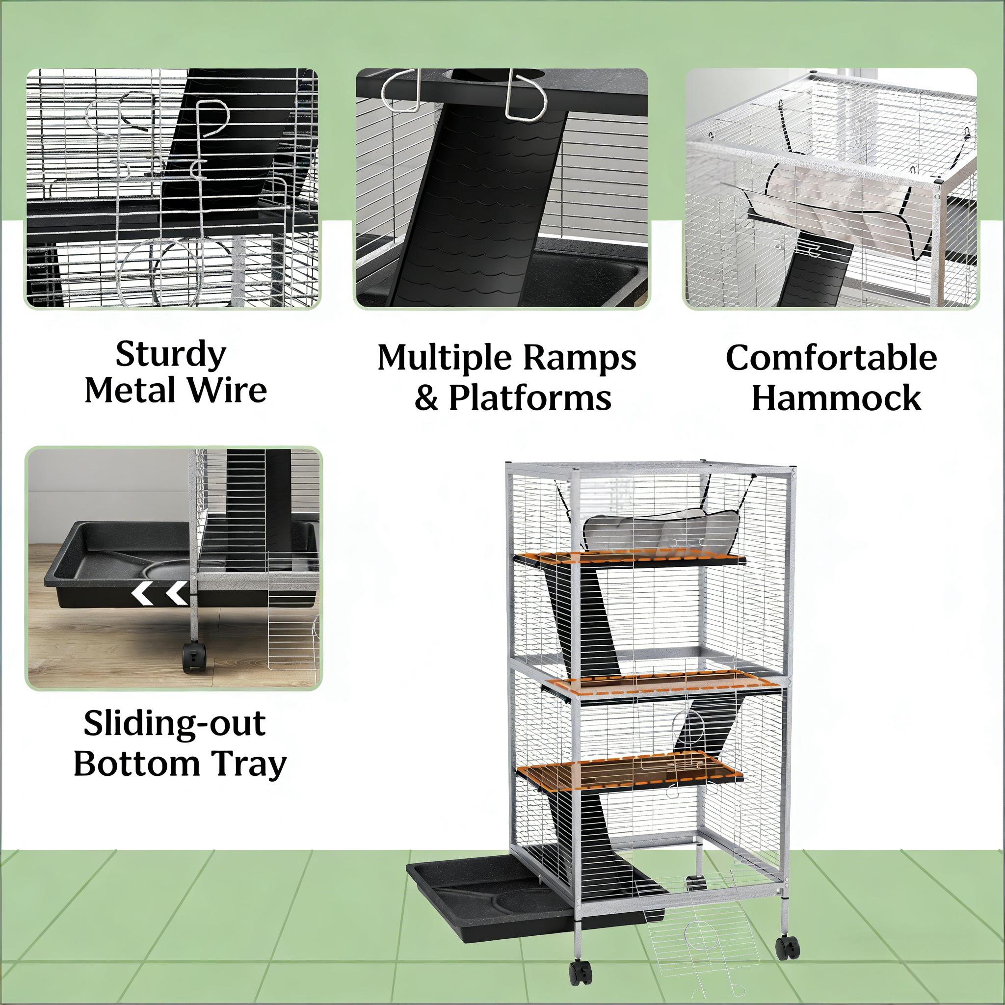 Spacious Pet House, Rolling Small Animal Hutch Cage, Small Pet Hutch — image 5
