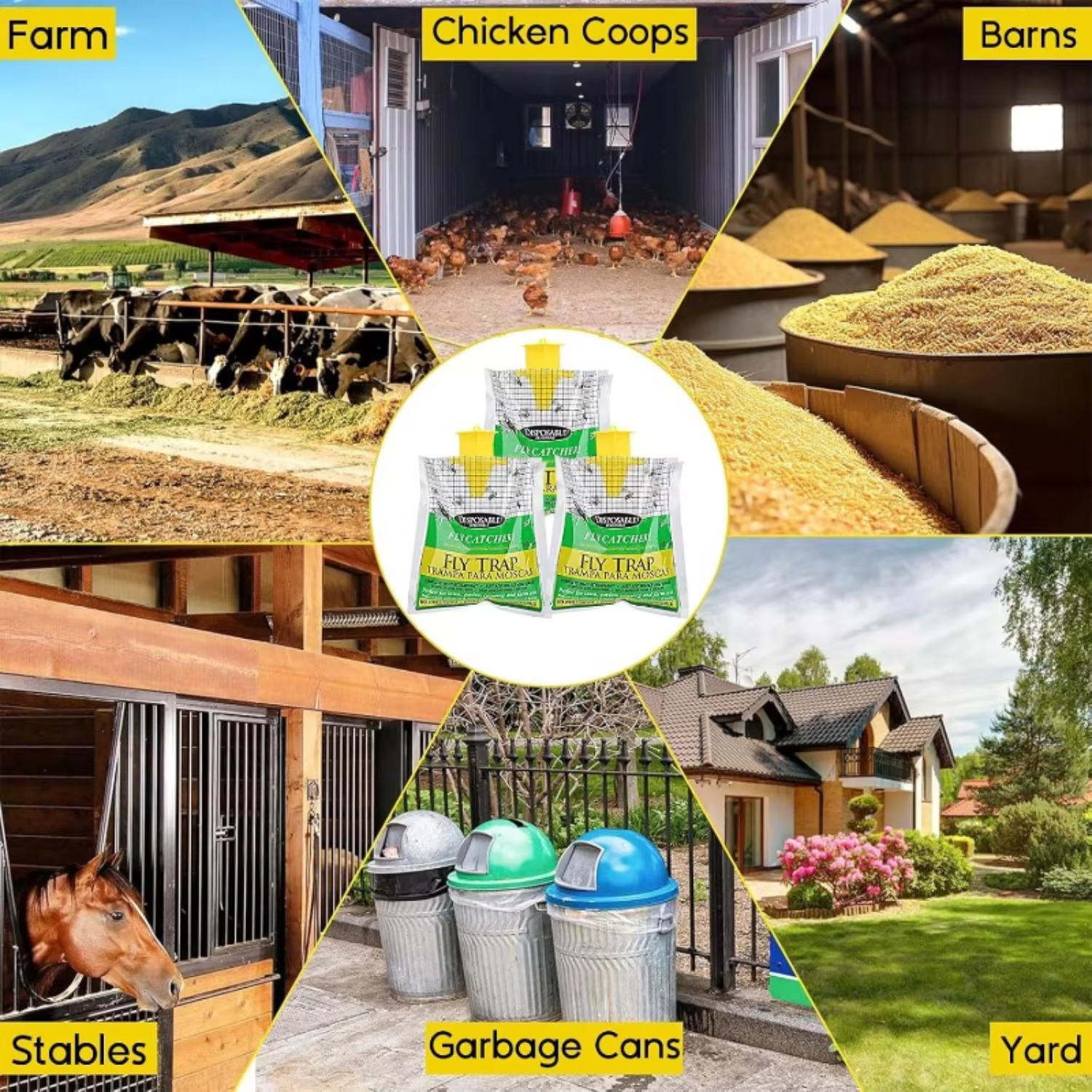 Bolsas Atrapamoscas Colgantes, 1-30 Piezas, Trampa Eficaz para Moscas y Mosquitos, Desechable, No Tóxica e Inofensiva, Suministros Para Hogar y Jardín — imagen 5