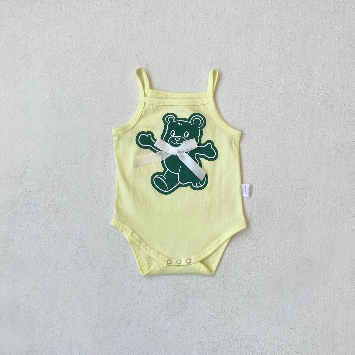 Romper Baby Bear Print Bow Cotton Triangular Bodysuit — image 8