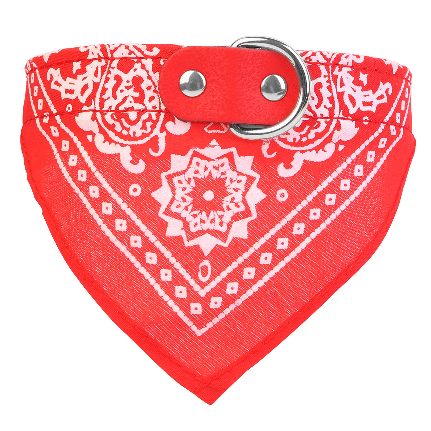 Collar de Piel Ajustable para Mascota con Pañoleta Triangular — imagen 7