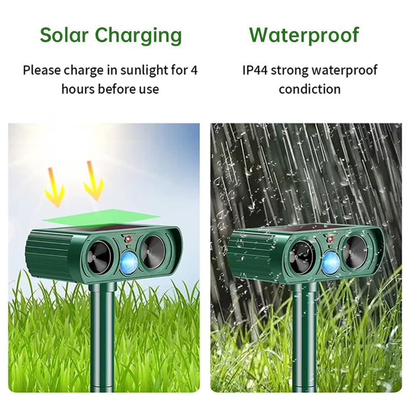 2025 Solar Animal Repeller - Rechargeable Infrared Repellent for Cats, Dogs, Gardens & Patios, I8W9 — image 6