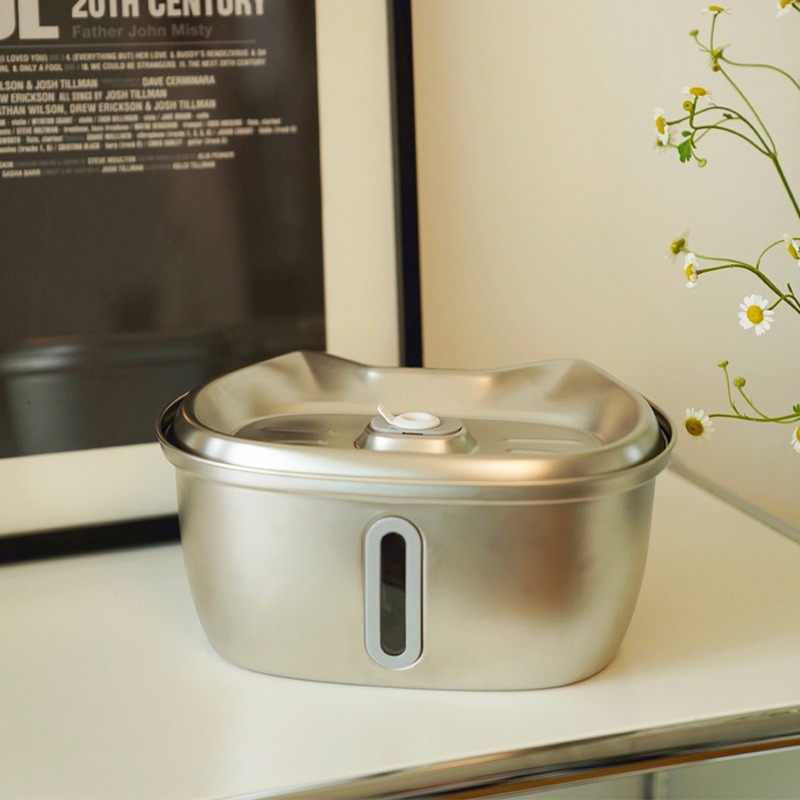 Stainless steel pet water dispenser fully automatic water circulation filtration water feeder cat water dispenser — image 3