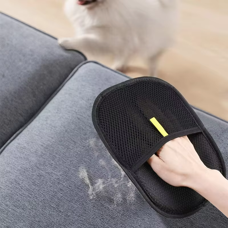 Pet Grooming Glove Pet Hair Remover Brush Efficient Dog Cat Hair Removal Glove Reusable Pet Hair Cleaner Pet Supplies — image 2