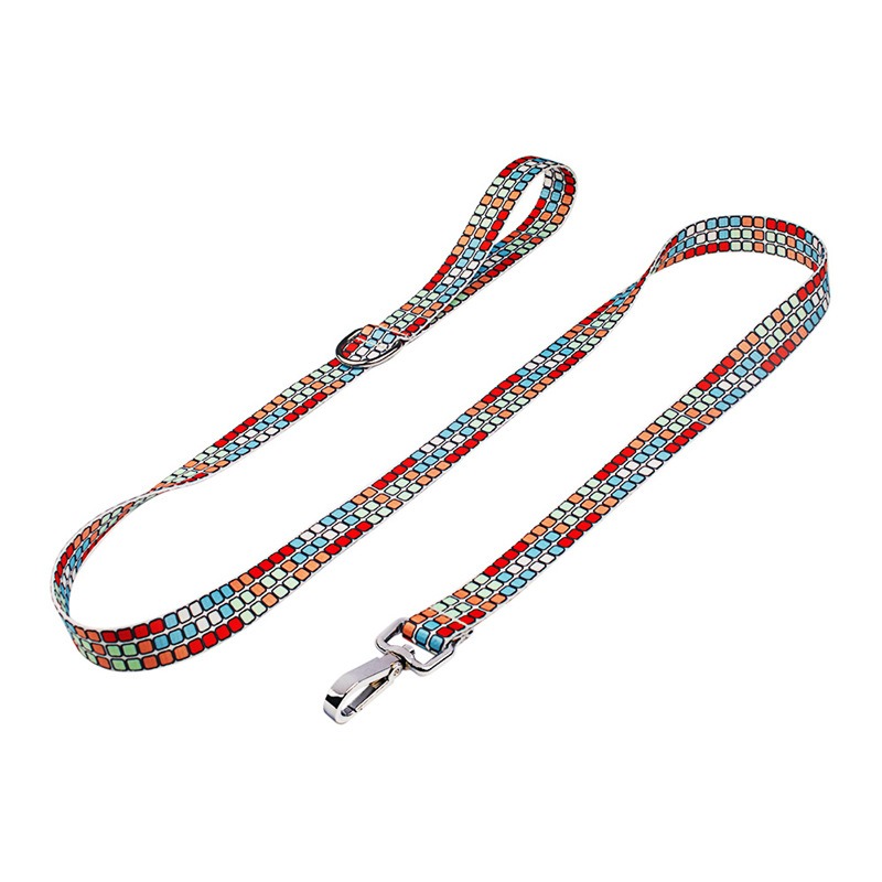 New Printed Pet Collar DIY Engraved Printed Polyester Dog Collar Traction Rope Leash — image 5