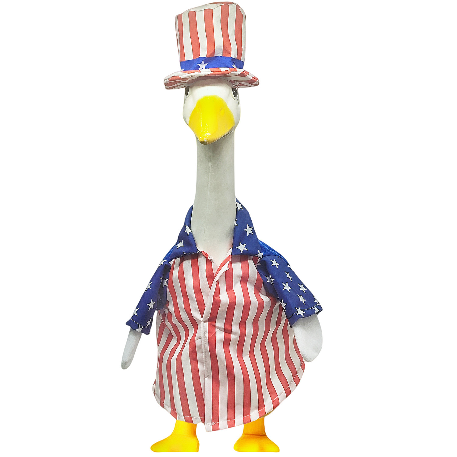 PorchGooseCostume Independence Day Flag Porch Goose Yard Decoration Goose Figurine Costume — image 6