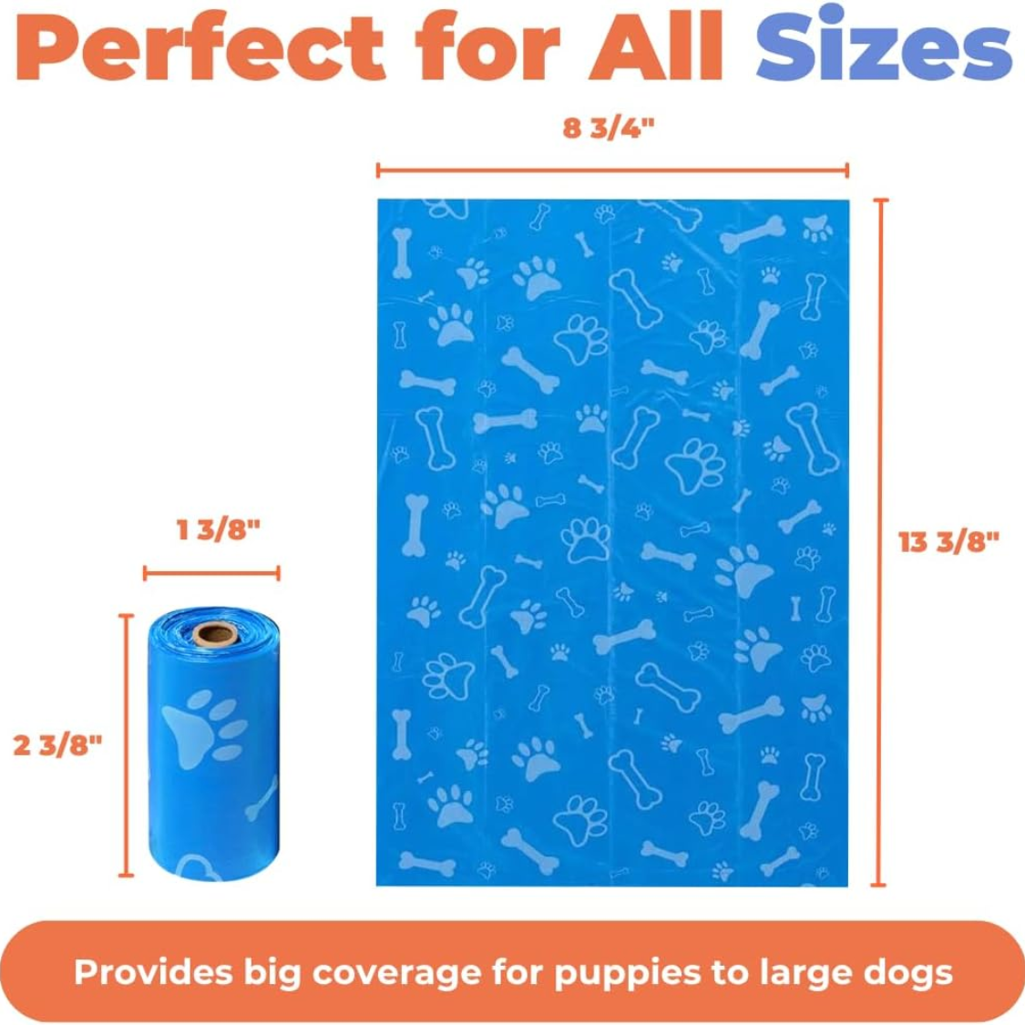 Best Pet Supplies Bolsas para Desechos de Perro, Repuestos de Limpieza para Paseos y Viajes al Aire Libre con Cachorros, Resistentes a Fugas y Desgarros, Plástico Grueso, Surtidas, 150 Bolsas — imagen 6