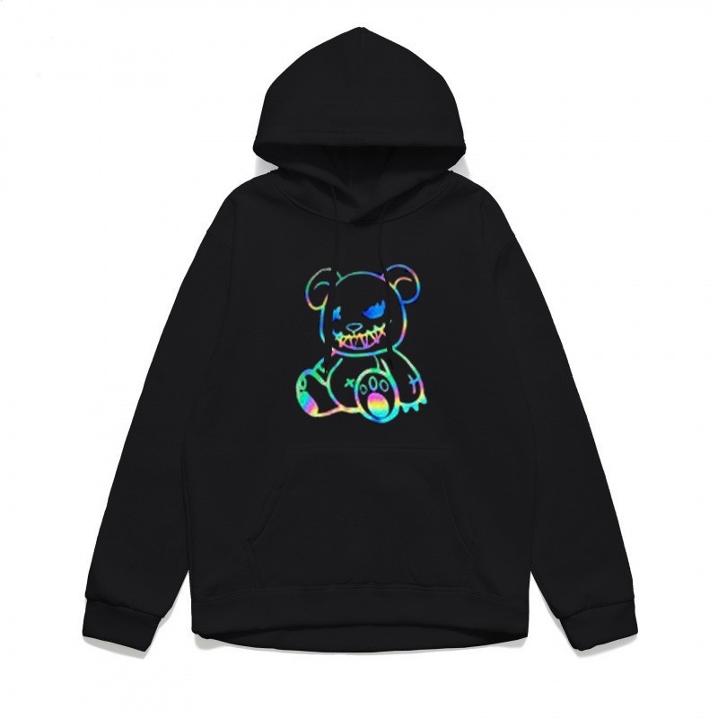 Bear Hoodie Street Trendy Brand Hooded Sweatshirt Casual Loose Fit — image 2