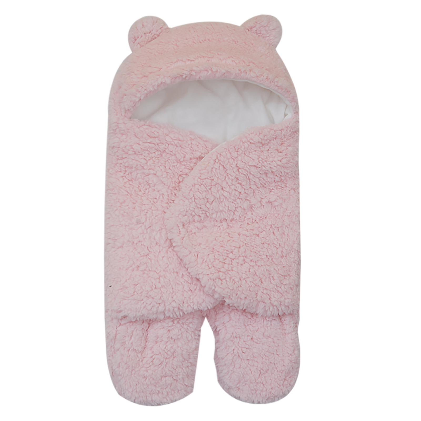 Infant Lamb Velvet Cotton-Filled Swaddle Blanket Newborn Anti-Startle Warm Sleep Bag Swaddle Wrap Blanket — image 6