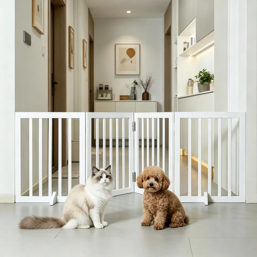Modern Pet Barrier with Freestanding 80.3 Inches for Indoor — image 4