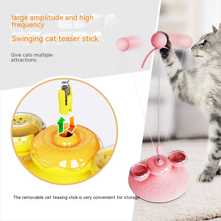 Juguetes de Estimulación para Gatos - Teaser con Donut para Reducir Aburrimiento — imagen 1