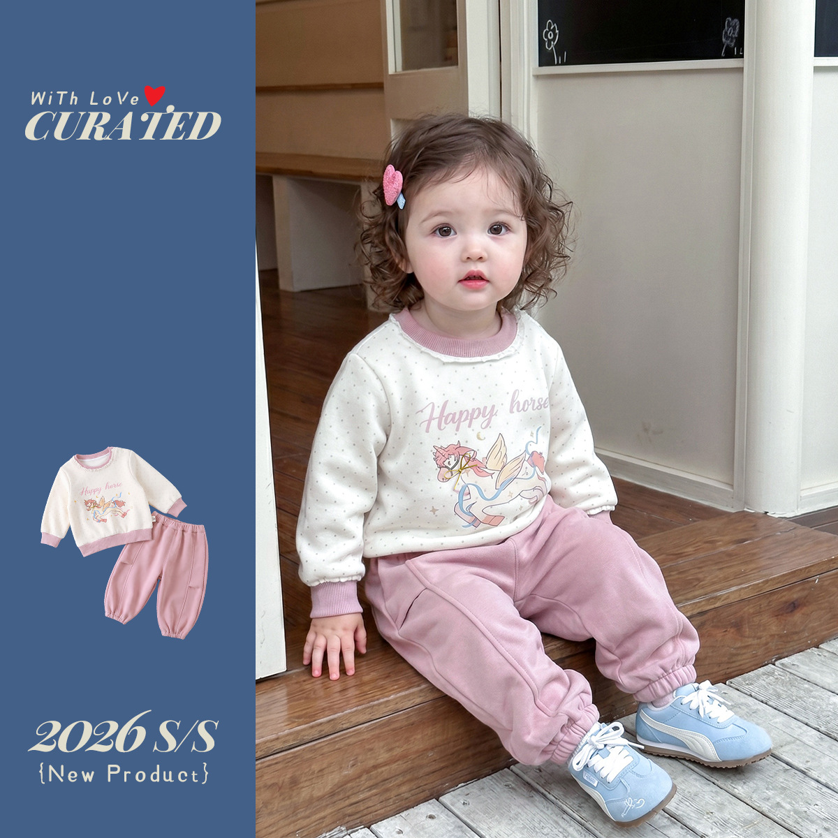 Chaleco con Estampado de Dibujos Coloridos y Pantalones con Nudo de Mariposa para Niñas — imagen 6