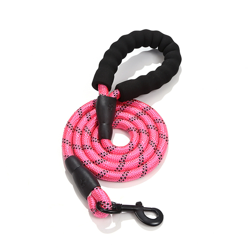 Pet Reflective Dog Leash Multi-color Round Rope Dog Chain Comfortable Handle Set — image 3