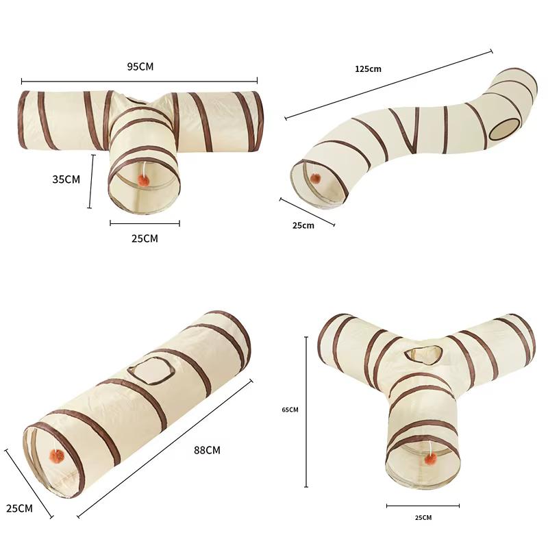 Cats Tunnel Foldable Pet Cat Toys Kitten Pet Training Interactive Fun Toy Tunnel Bored For Puppy Kitten Rabbit Play Tunnel Tube — image 6