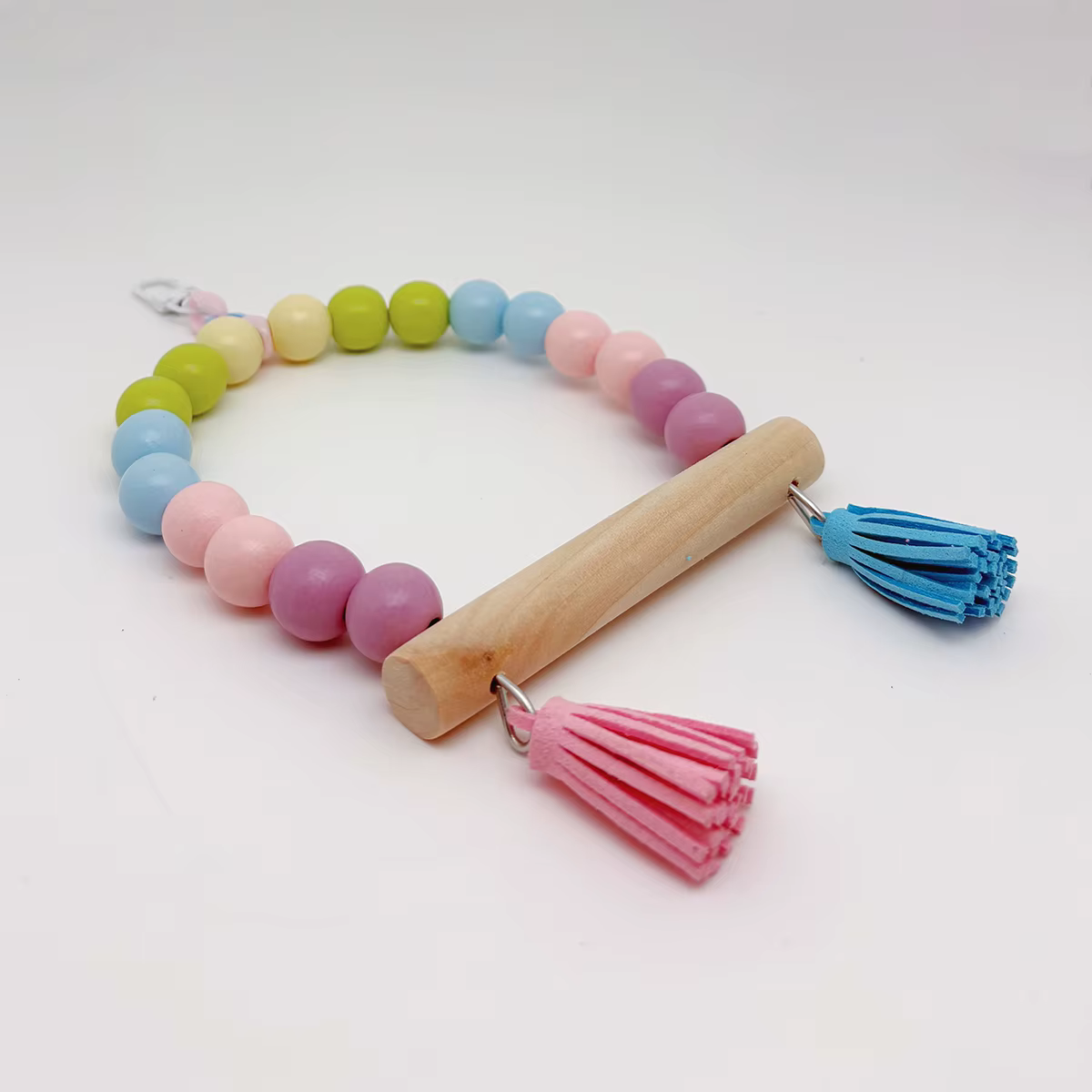 Parrot Swing Birdcage Accessories, Small and Medium-Sized Pet Toys Wooden Swing Biting to Relieve Boredom Perch Station Pole — image 5
