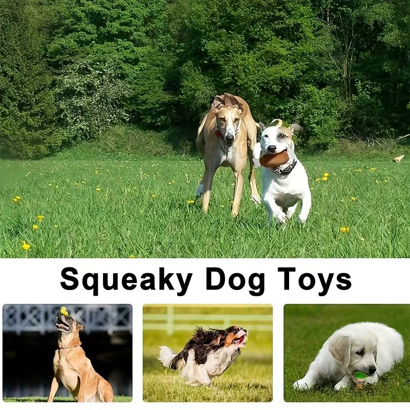 Plush Pet Toy Set, Large Gift Pack of Squeaky Toys for Small Dogs—squeaks, helps clean teeth, keeps your dog entertained — image 3