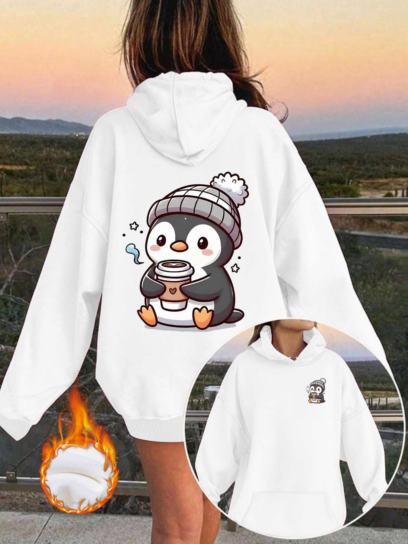 Goose print comfortable hoodie — image 7