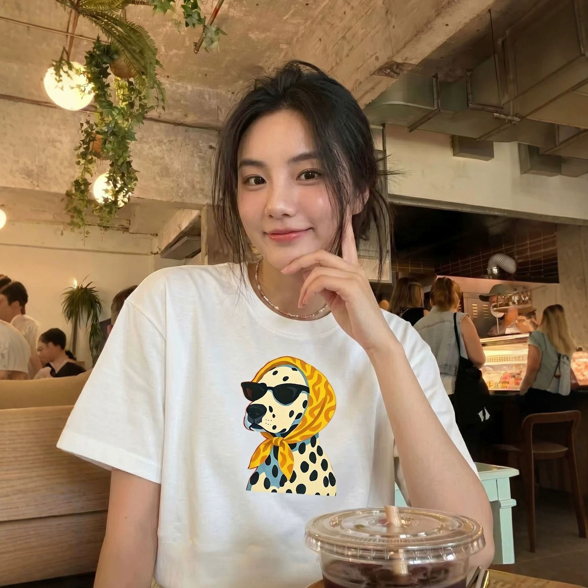 Funny Dog Print Short Sleeve T-Shirt for Men and Women — image 3