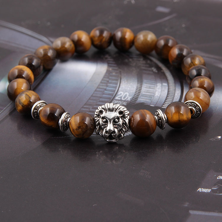 Natural Stone Owl Head Yoga Bracelet — image 8