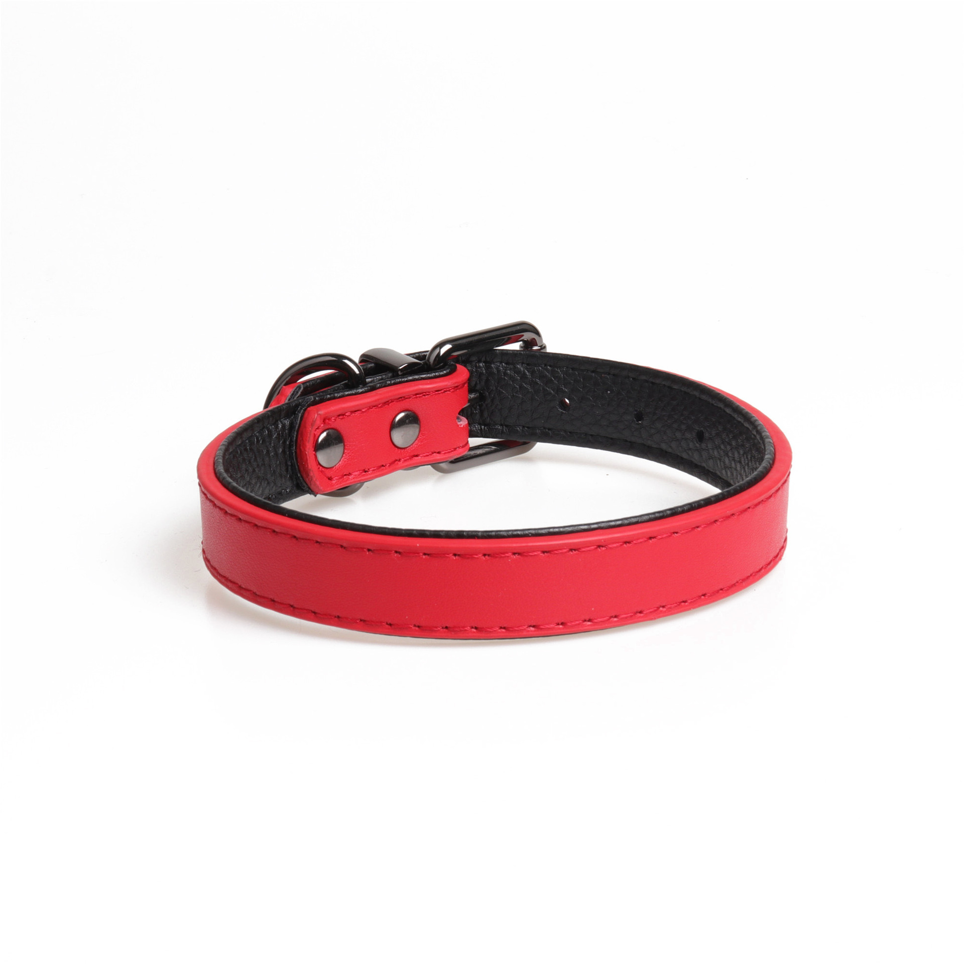 New High-Quality Leather Pet Collar Soft Double Leather Collar — image 10