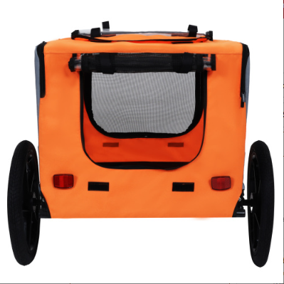 Utdoor Heavy Duty Collapsible Pet Bike Trailer With 16-Inch All Terrain Wheels & Universal Hitch Foldable Dog Cargo Carrier Cart For Bicycles — image 9
